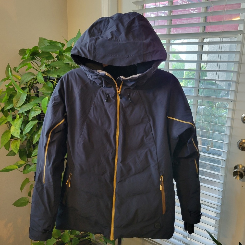 ROXY DRY FLIGHT TECHNOLOGY 20K WOMENS LARGE NAVY JACKET HEAT PANEL BLUETOOTH